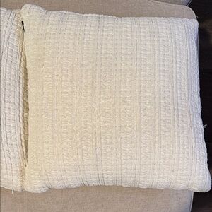 Textured Cream Throw Pillow